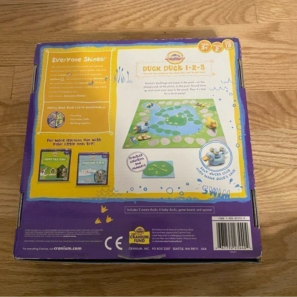 Cranium Duck Duck 1-2-3 Counting Board Game Preschool Learning